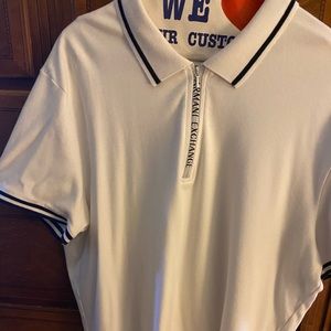 Armani Exchange white polo